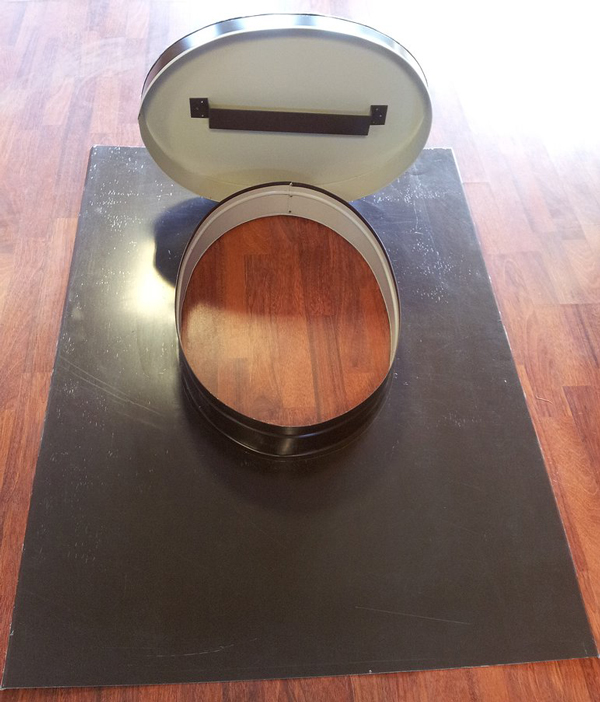 Круглый люк для профнастила